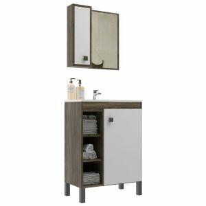 Gabinete com Espelheira Argélia Branco/Citra 60cm Móveis Sander