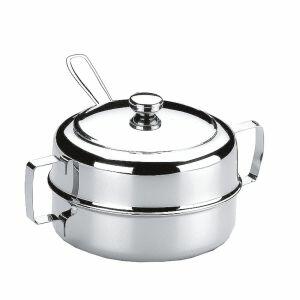 Açucareiro redondo com colher 350g Inox Brinox