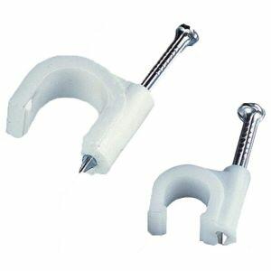 Fixador de Fio Coaxial 10mm Branco 10 Peças Bemfixa