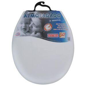 Assento Sanitário Poliéster Almofadado Convenfional Bege Claro Astra
