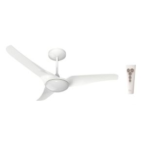 Ventilador de Teto Slim com Controle 3 Pás Branco Aliseu