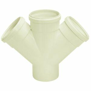 Junção Dupla 100mm Pvc Esgoto Branco Amanco Junção Dupla 100mm Pvc Esgoto Branco Amanco