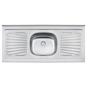 Pia de Cozinha com Válvula Standart Inox Polido 120x52cm Aço Inox Tramontina Pia de Cozinha com Válvula Standart Inox Polido 120x52cm Aço Inox Tramontina