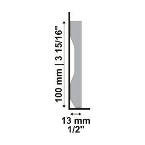 Rodapé Poliestireno Lev 101 10cmx2,4m Santa Luzia