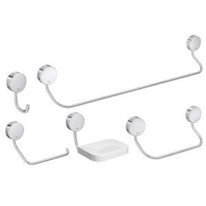 Kit de Acessórios para Banheiro Net 5 Peças Cromado Deca