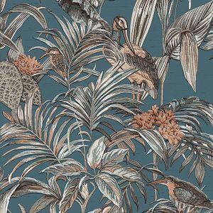 Papel Parede Birds Tnt Verde 52cmx10m Tokfix