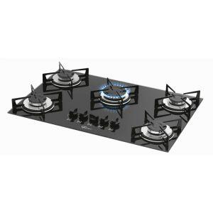 Cooktop a Gás 5 Bocas Ébano Preto Fischer