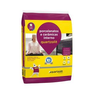 Argamassa Porcelanato Interno 20kg Cinza Quartzolit
