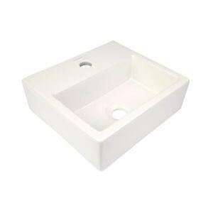 Cuba para Banheiro de Apoio Louça com Mesa Retangular Branca 35X31,5cm West Addra