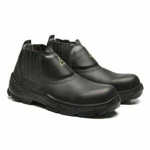 Botina de Couro Nº 38 Eletricista Composite Preto Bracol
