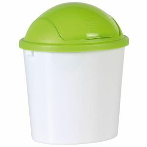 Lixeira de Plástico Plasútil Flip Top com Tampa 2,6L Branca