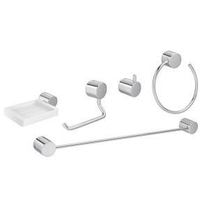 Kit de Acessórios para Banheiro Flex 5 Peças Cromado Deca