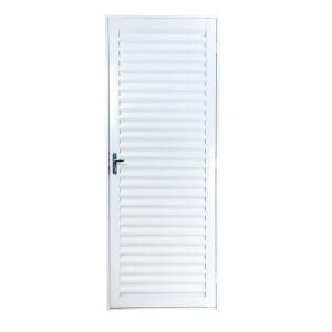 Porta de Abrir Aço 2,15M X 84CM R6,5 Laminada Standart Direita Branca CRV