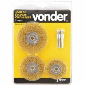 Kit Escovas Circulares Vonder 5 Peças