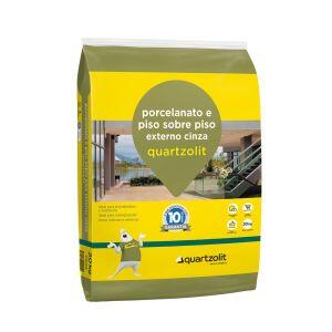 Argamassa Porcelanato e Piso sobre Piso Externo Quartzolit 20kg Cinza