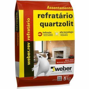 Argamassa Refratário Quartzolit 5kg Cinza