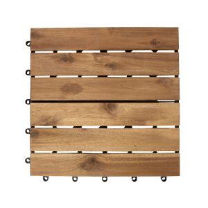 Deck Cassia 30x30x2cm 6 Ripas Natural Fosco Fascino