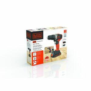 Furadeira Parafusadeira de Impacto Bateria 20V BCD704C1-BR Bivolt Black+Decker