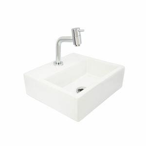 Kit Cuba para Banheiro de Apoio com Torneira 31cm Atenas Branca Addra