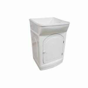 Tanque com Gabinete de Fibra 40L Simples Branco Hidrofama