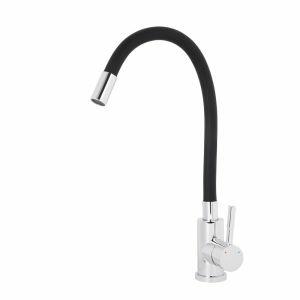 Torneira Misturador Monocomando para Cozinha de Mesa Fluir Flex Cromado Addra
