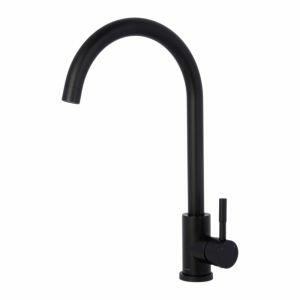 Torneira Misturador Monocomando para Cozinha de Mesa Fonte Slim Black Matte Addra