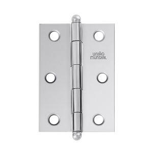 Dobradiça 3.1/2x2.1/2'' Cromada 620504 União Mundial
