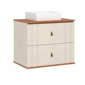 Gabinete para Banheiro Castor Cinamomo/Dust Suspenso 70cm C-Linea