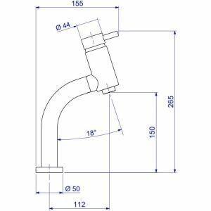 Torneira Misturador Monocomando para Banheiro de Mesa Bica Baixa 1/2" Link Cromado Deca