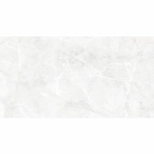 Piso Cerâmico Cristallo Branco Cinza  Retificado Polido Classe A 61x116cm Ilhabella