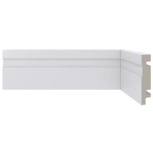 Rodapé Poliestireno Moderna 456 7cmx2,4m Branco Santa Luzia