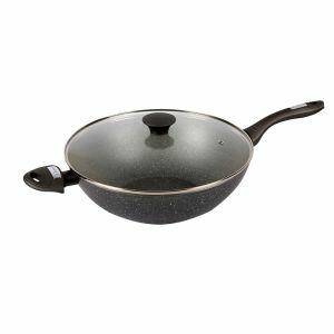 Panela Wok 32cm Mythos Cinza Casa&Ideia Tognana