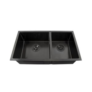 Cuba para Cozinha de Embutir Inox Dupla Gourmet Cinza Chumbo 76,2x42cm Addra