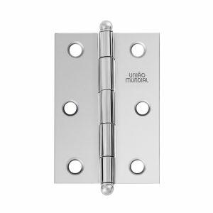 Dobradiça União Mundial 2x1.1/2'' Cromada Dobradiça União Mundial 2x1.1/2'' Cromada