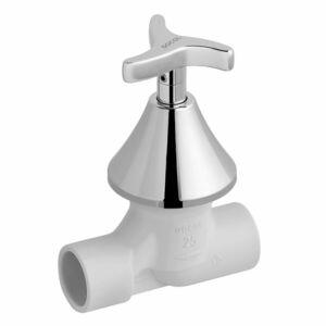 Base para Registro  3/4" Pressão BaseTec PVC com Acabamento Cromado Docol