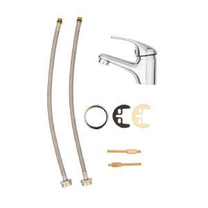 Torneira Misturador Monocomando para Banheiro de Mesa Bica Baixa 1/2" Gota A2 Cromado Addra