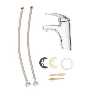 Torneira Misturador Monocomando para Banheiro de Mesa Bica Baixa 1/2" Gota A1 Cromado Addra