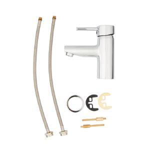 Torneira Misturador Monocomando para Banheiro de Mesa Bica Baixa 1/2" Fonte Cromado Addra