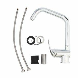 Torneira Misturador Monocomando para Cozinha de Mesa Bica Alta 1/2" Rubi Cromado Addra