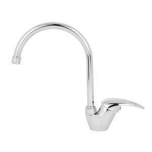 Torneira Misturador Monocomando para Cozinha de Mesa Bica Alta 1/2" Gota Cromado Addra