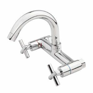 Torneira Misturador para Cozinha de Parede Bica Alta 1/2" Hydris Cromado Addra Torneira Misturador para Cozinha de Parede Bica Alta 1/2" Hydris Cromado Addra