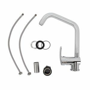 Torneira Misturador Monocomando para Cozinha de Mesa Bica Alta 1/2" Duna Cromado Addra