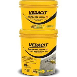 Adesivo Estrutural Compound Tix 1kg Branco e Preto Vedacit