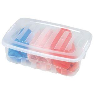Caixa Organizadora Trava/Tampa Gran Box Plasútil 26,5L 55,5x40,3x18,1cm Transparente