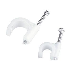 Fixador de Fio Coaxial 12mm Branco 10 Peças Bemfixa