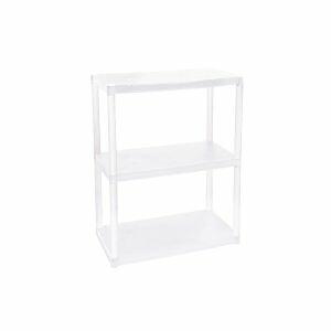 Estante Plástica Tubular 3 Prateleiras Branca Ordene