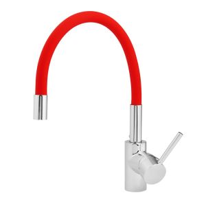 Torneira Misturador Monocomando para Cozinha de Mesa Bica Alta 1/2'' Color Flex Vermelho Addra