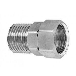 Niple com Sobre Porca Giratória Blukit 3/4x1/2" Latão Cromado