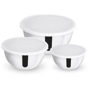 Jogo de Tigelas Casa&Ideia Inox com Tampa 3 Peças