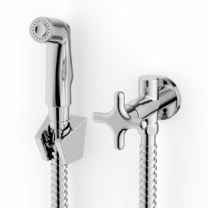 Ducha Higiênica com Registro 1/2" e 3/4" Cross Cromado C/deriv Celite